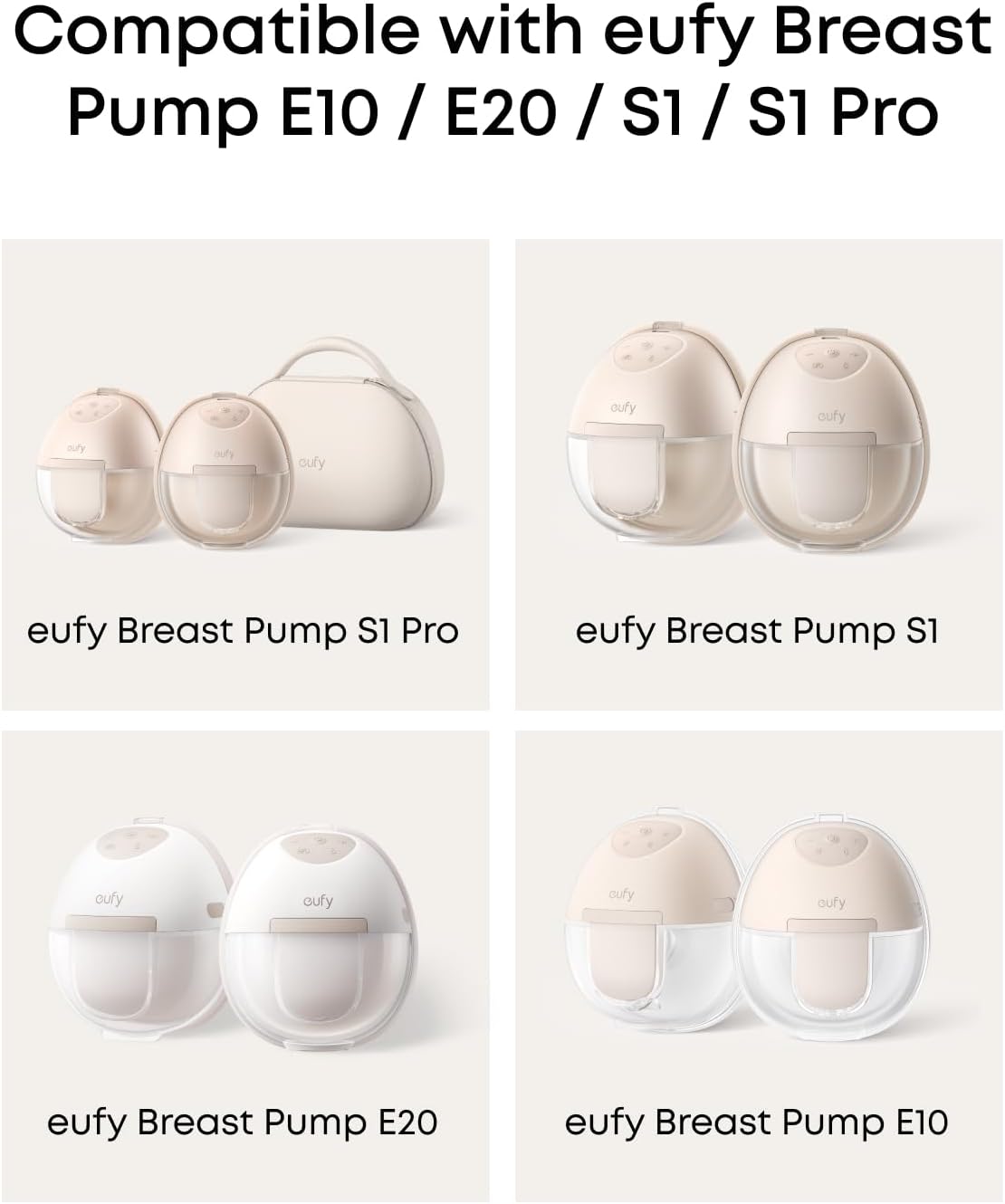 eufy Heated Massage Wearable Breast Pump S2 Pro, Charging Case