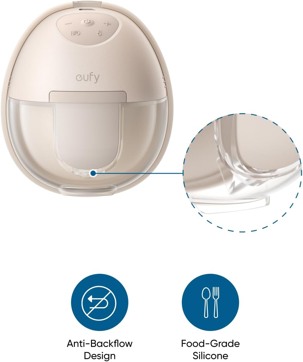 eufy Heated Massage Wearable Breast Pump S2 Pro, Charging Case