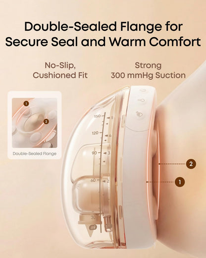 eufy Heated Massage Wearable Breast Pump S2 Pro, Charging Case