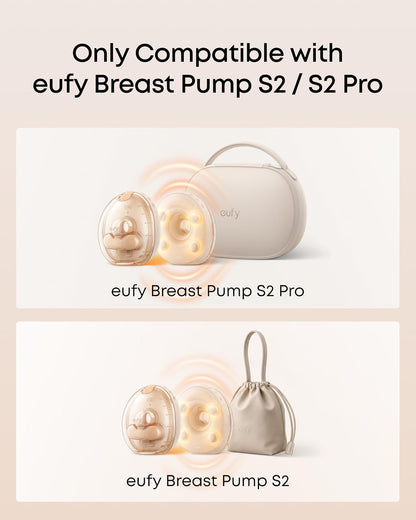eufy Heated Massage Wearable Breast Pump S2 Pro, Charging Case