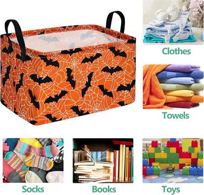 Rectangle Gift Shelf Nursery Storage Basket Laundry Hamper Storage Box and Bins for Home Clothes with Handles