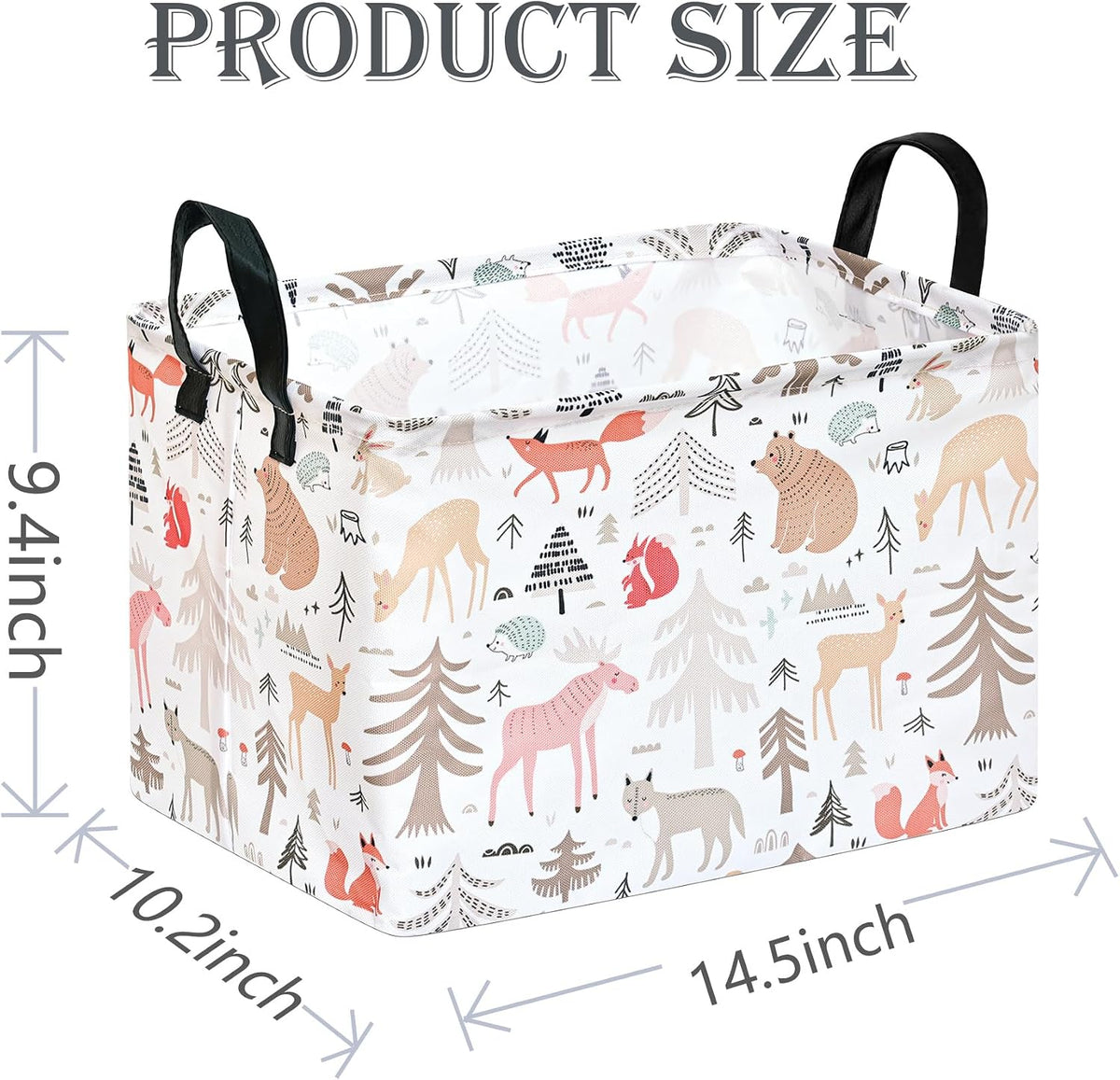 Rectangle Gift Shelf Nursery Storage Basket Laundry Hamper Storage Box and Bins for Home Clothes with Handles