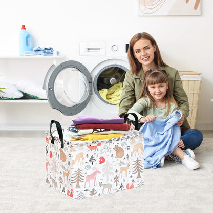 Rectangle Gift Shelf Nursery Storage Basket Laundry Hamper Storage Box and Bins for Home Clothes with Handles