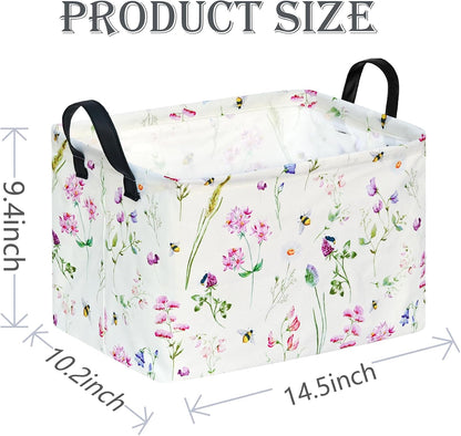 Rectangle Gift Shelf Nursery Storage Basket Laundry Hamper Storage Box and Bins for Home Clothes with Handles