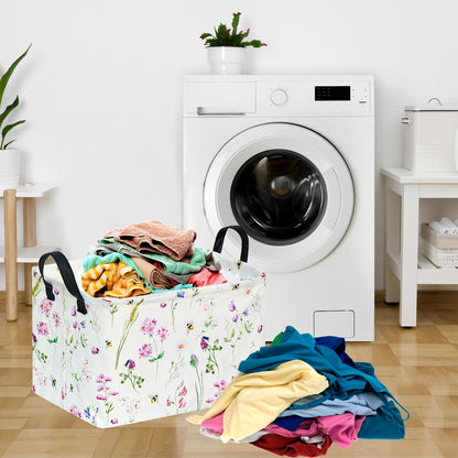 Rectangle Gift Shelf Nursery Storage Basket Laundry Hamper Storage Box and Bins for Home Clothes with Handles