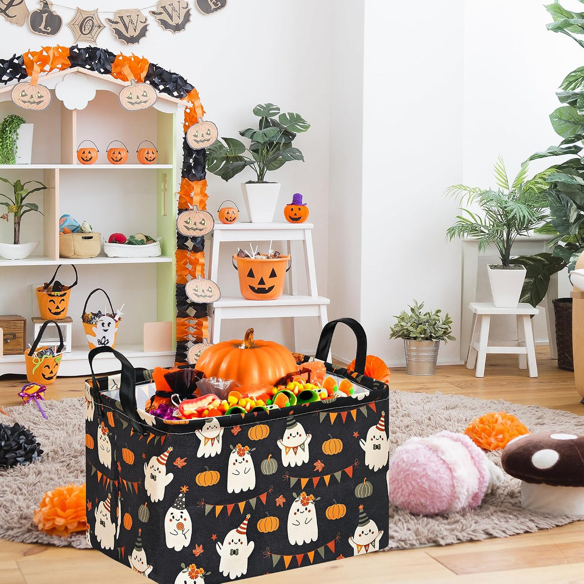 Rectangle Gift Shelf Nursery Storage Basket Laundry Hamper Storage Box and Bins for Home Clothes with Handles