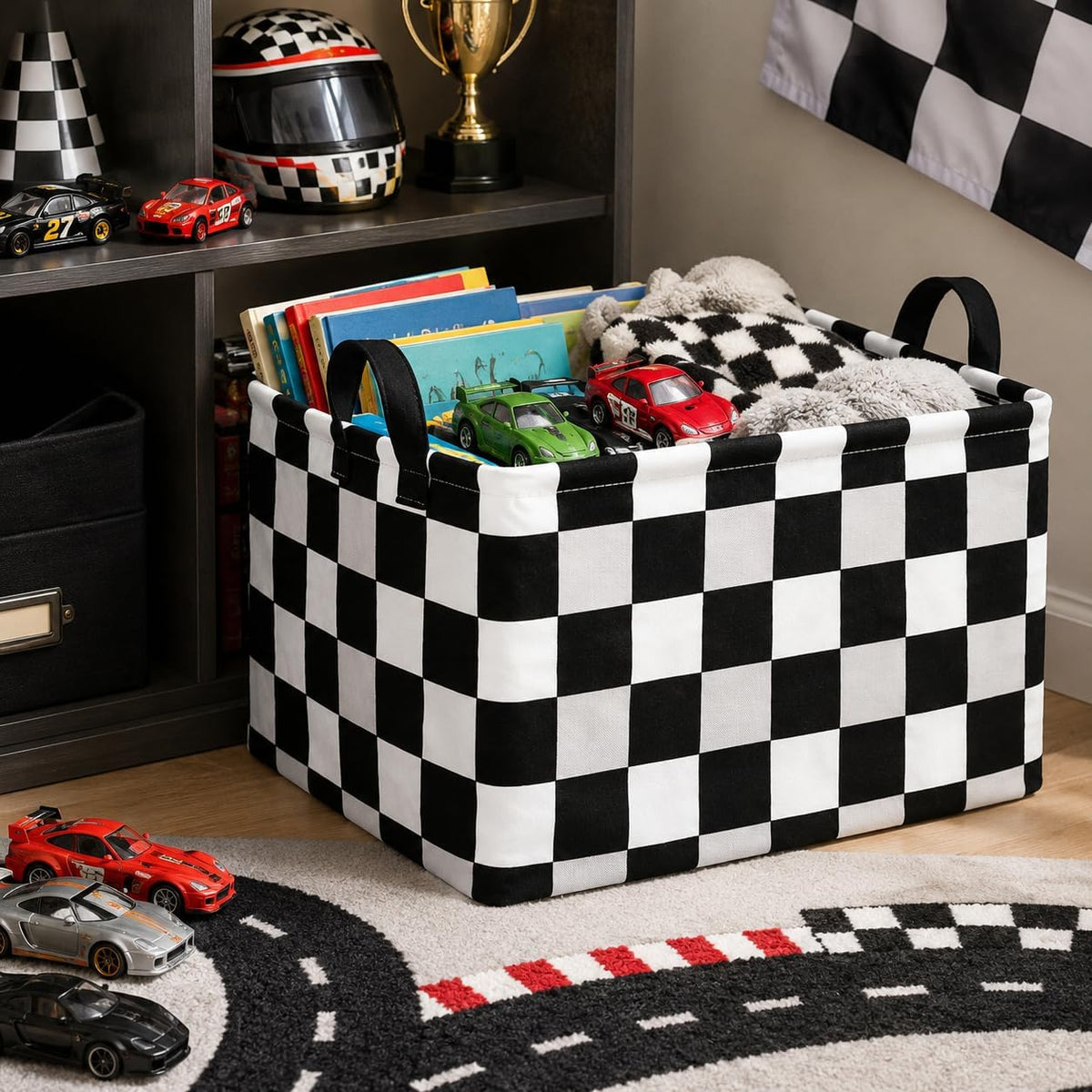Rectangle Gift Shelf Nursery Storage Basket Laundry Hamper Storage Box and Bins for Home Clothes with Handles