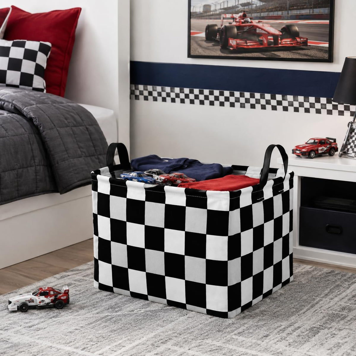 Rectangle Gift Shelf Nursery Storage Basket Laundry Hamper Storage Box and Bins for Home Clothes with Handles