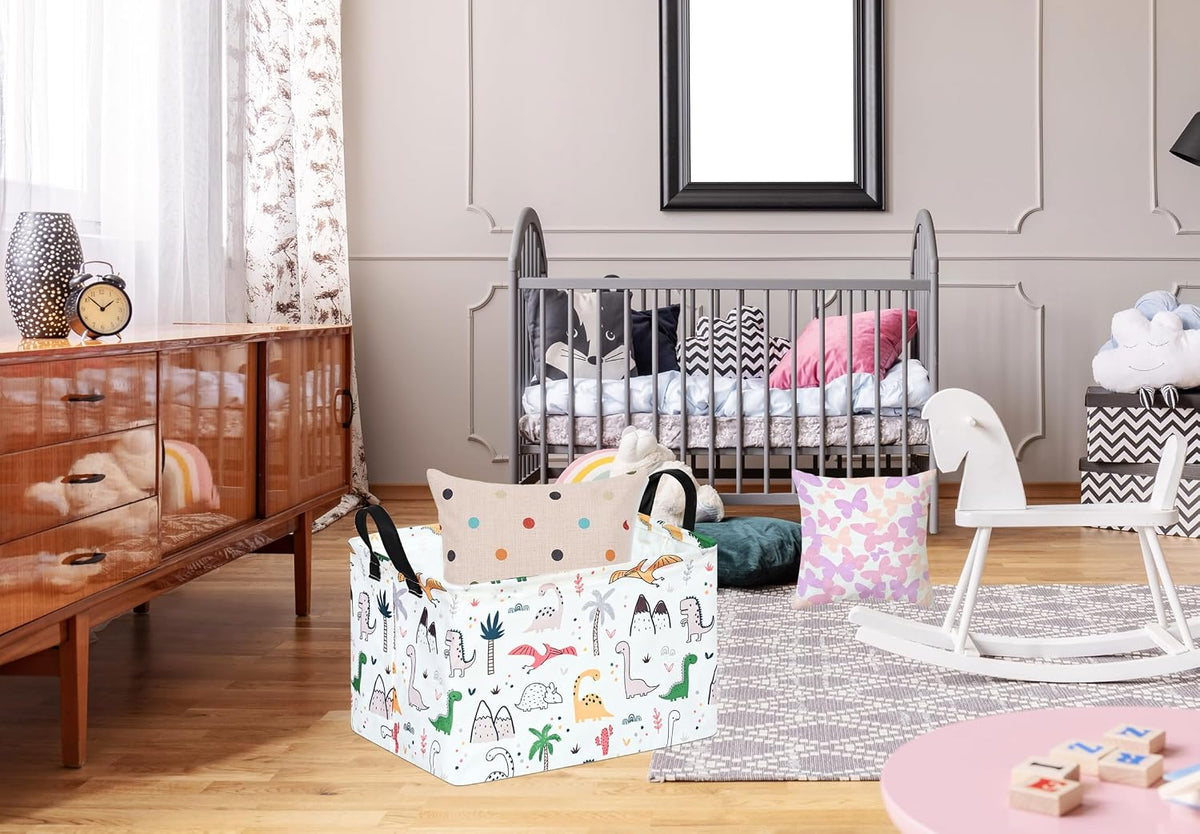 Rectangle Gift Shelf Nursery Storage Basket Laundry Hamper Storage Box and Bins for Home Clothes with Handles