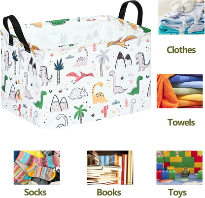 Rectangle Gift Shelf Nursery Storage Basket Laundry Hamper Storage Box and Bins for Home Clothes with Handles