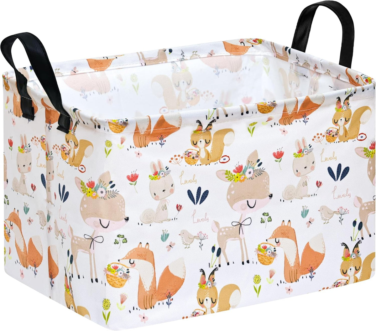 Rectangle Gift Shelf Nursery Storage Basket Laundry Hamper Storage Box and Bins for Home Clothes with Handles