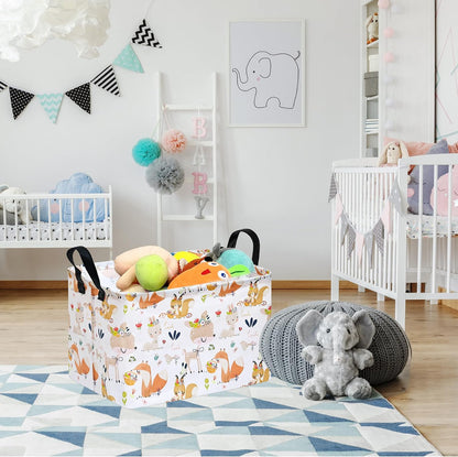 Rectangle Gift Shelf Nursery Storage Basket Laundry Hamper Storage Box and Bins for Home Clothes with Handles