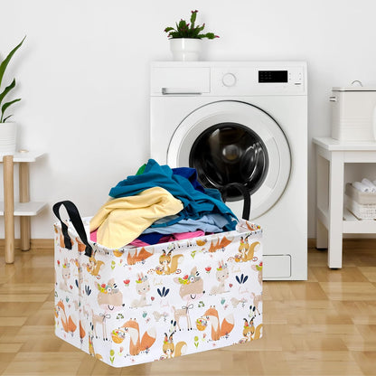 Rectangle Gift Shelf Nursery Storage Basket Laundry Hamper Storage Box and Bins for Home Clothes with Handles