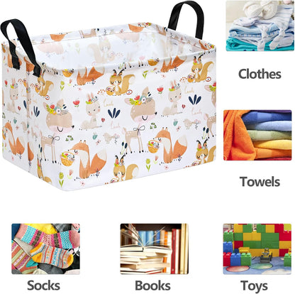 Rectangle Gift Shelf Nursery Storage Basket Laundry Hamper Storage Box and Bins for Home Clothes with Handles