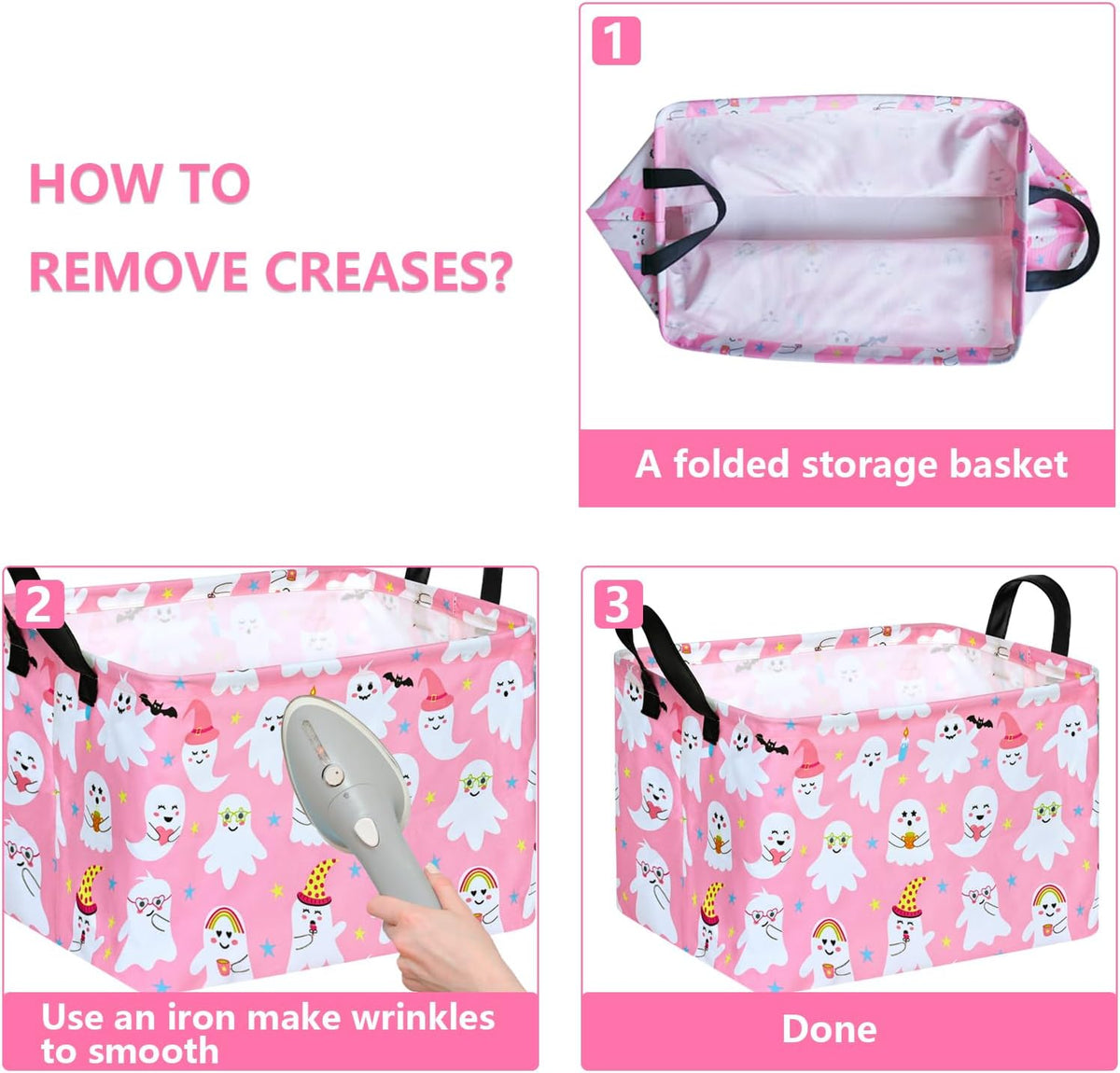 Rectangle Gift Shelf Nursery Storage Basket Laundry Hamper Storage Box and Bins for Home Clothes with Handles