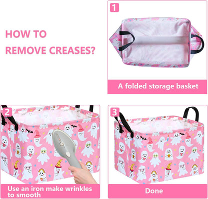 Rectangle Gift Shelf Nursery Storage Basket Laundry Hamper Storage Box and Bins for Home Clothes with Handles