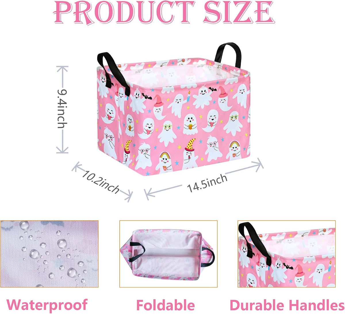 Rectangle Gift Shelf Nursery Storage Basket Laundry Hamper Storage Box and Bins for Home Clothes with Handles