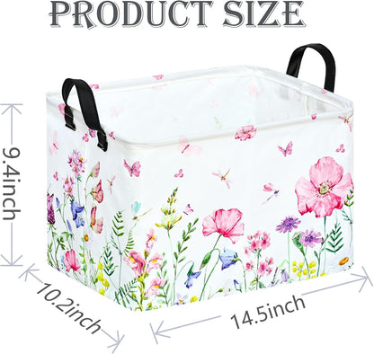 Rectangle Gift Shelf Nursery Storage Basket Laundry Hamper Storage Box and Bins for Home Clothes with Handles