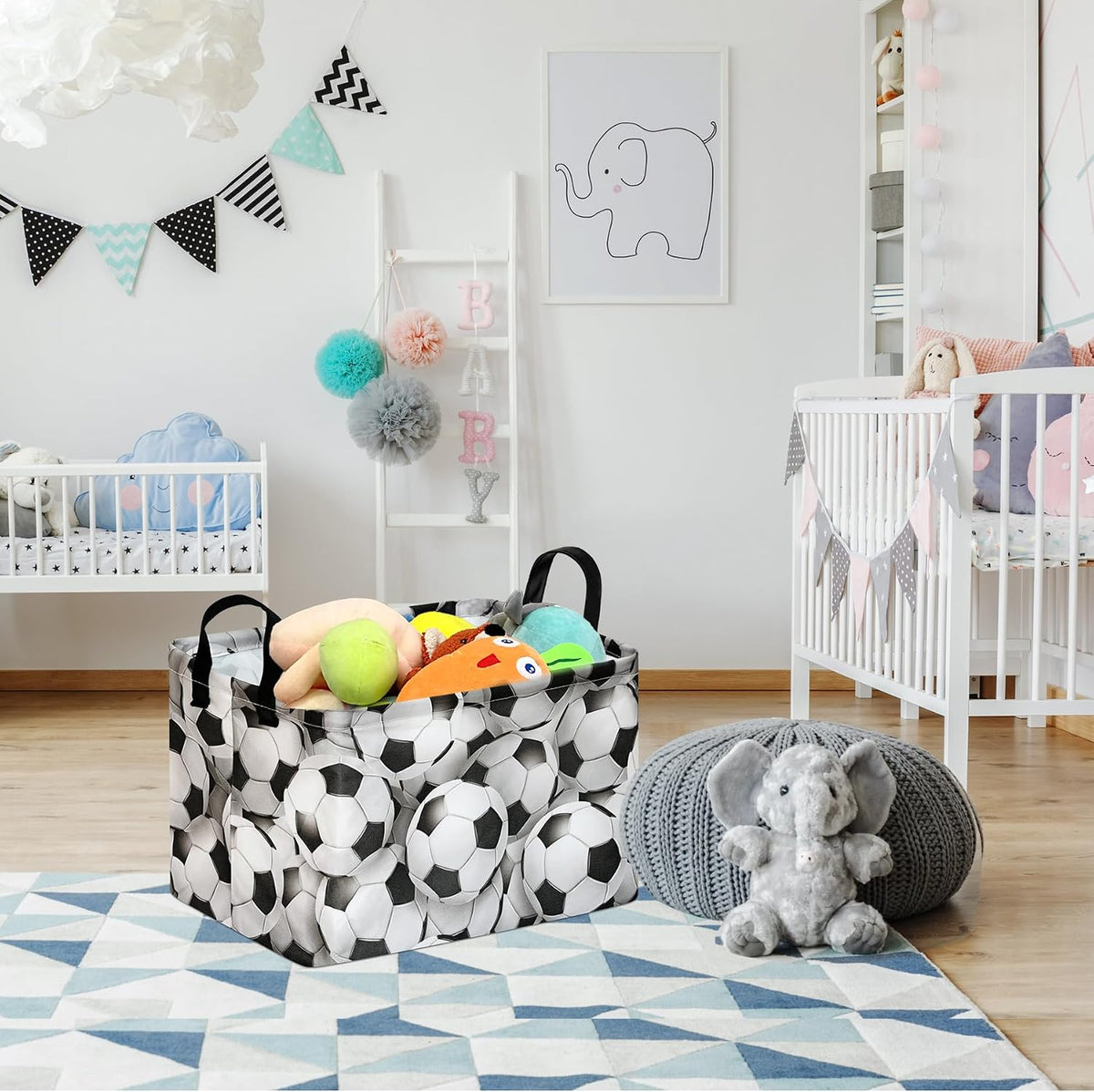 Rectangle Gift Shelf Nursery Storage Basket Laundry Hamper Storage Box and Bins for Home Clothes with Handles