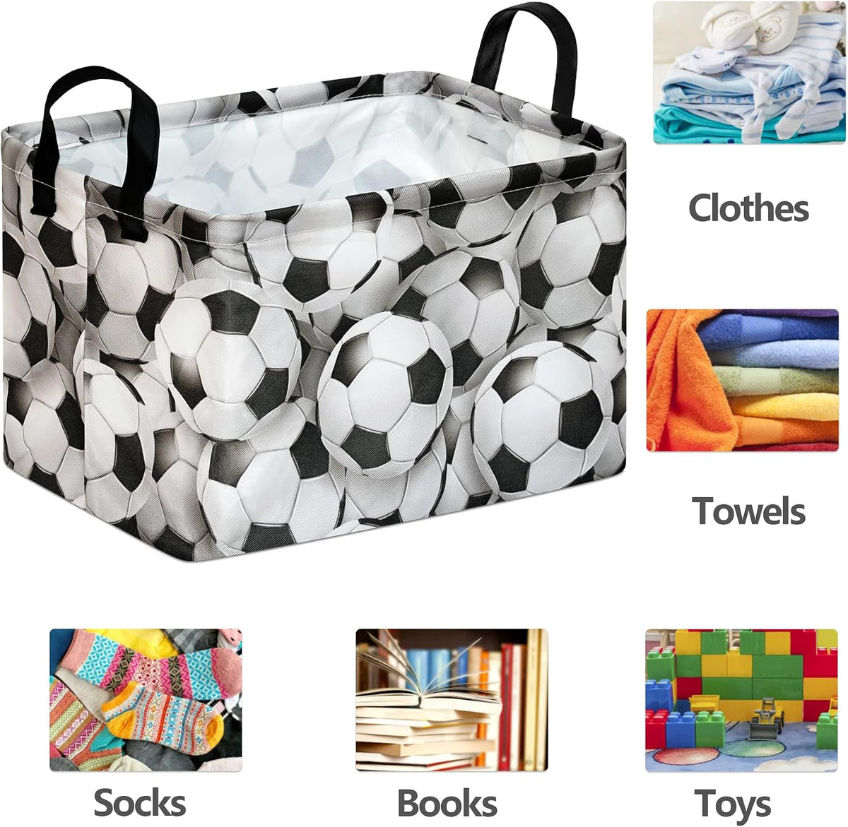 Rectangle Gift Shelf Nursery Storage Basket Laundry Hamper Storage Box and Bins for Home Clothes with Handles