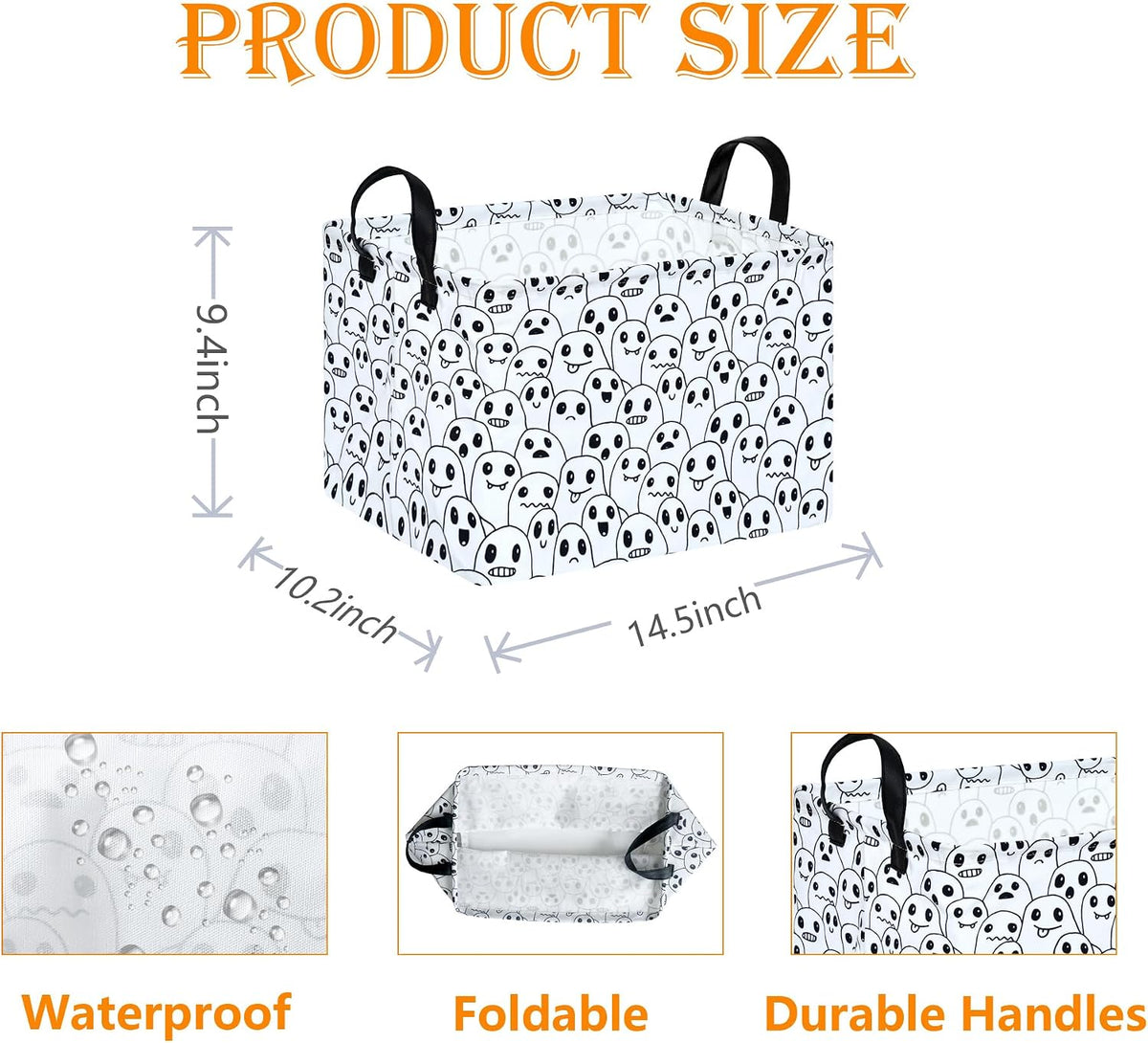 Rectangle Gift Shelf Nursery Storage Basket Laundry Hamper Storage Box and Bins for Home Clothes with Handles