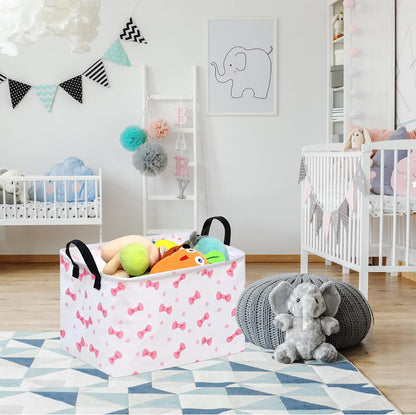 Rectangle Gift Shelf Nursery Storage Basket Laundry Hamper Storage Box and Bins for Home Clothes with Handles