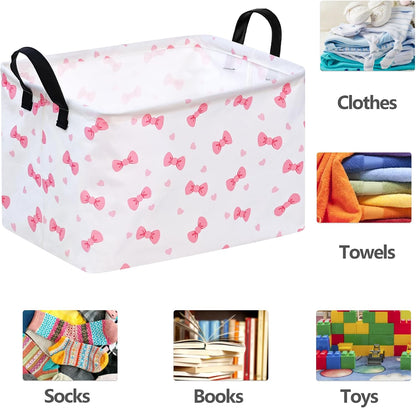 Rectangle Gift Shelf Nursery Storage Basket Laundry Hamper Storage Box and Bins for Home Clothes with Handles