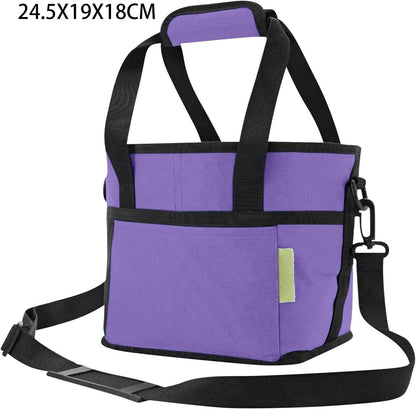 Family Size 4 Compartment Drink Carrier Bag, Cup Carrier Caddy for Hot & Cold Drinks, Portable Cup Holder for Car Travel, Beach, Picnic, Camping & Commute (Pink)