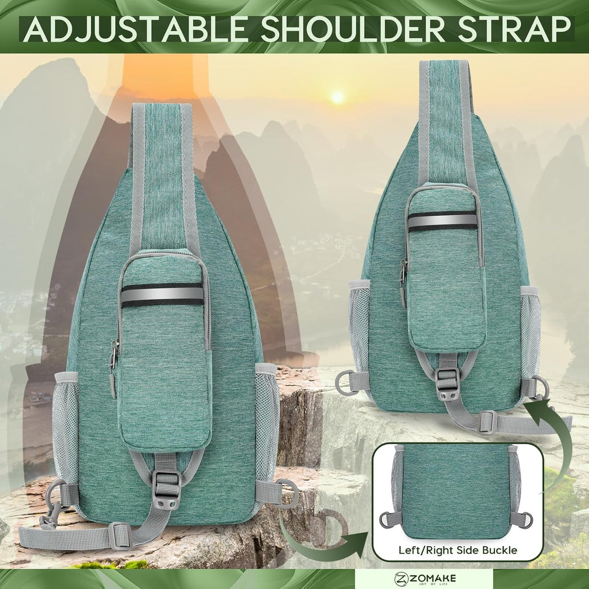 Sling Bag,Small Crossbody Sling Backpack Shoulder Daypack for Travel