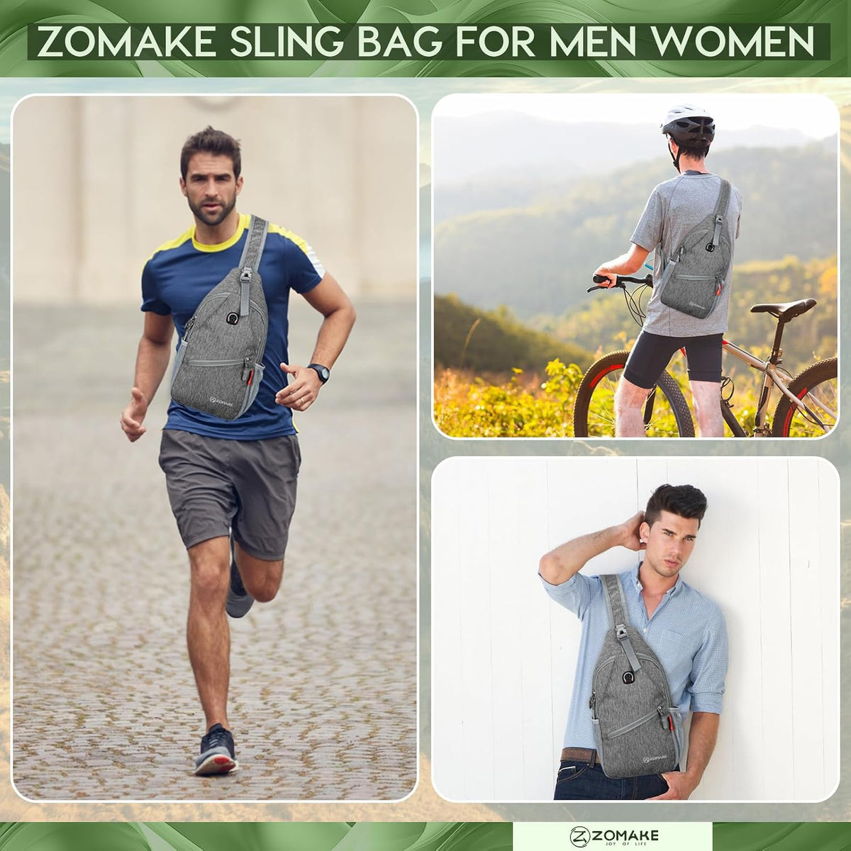 Sling Bag,Small Crossbody Sling Backpack Shoulder Daypack for Travel