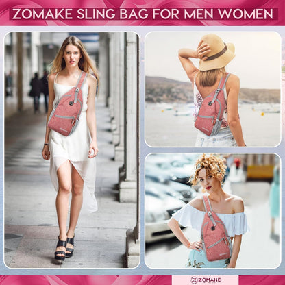 Sling Bag,Small Crossbody Sling Backpack Shoulder Daypack for Travel