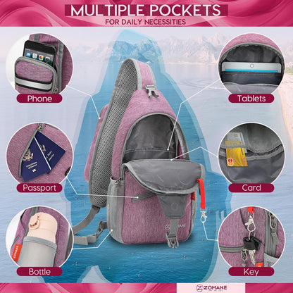 Sling Bag,Small Crossbody Sling Backpack Shoulder Daypack for Travel