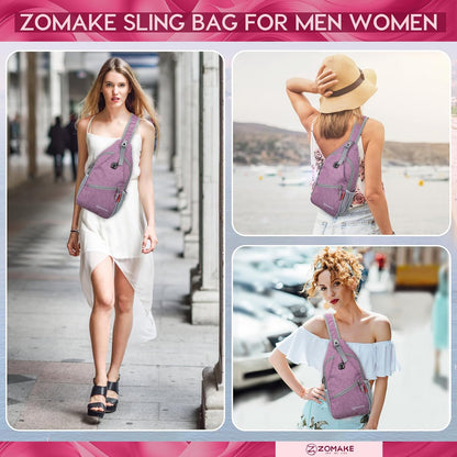 Sling Bag,Small Crossbody Sling Backpack Shoulder Daypack for Travel