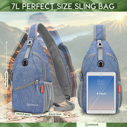 Sling Bag,Small Crossbody Sling Backpack Shoulder Daypack for Travel