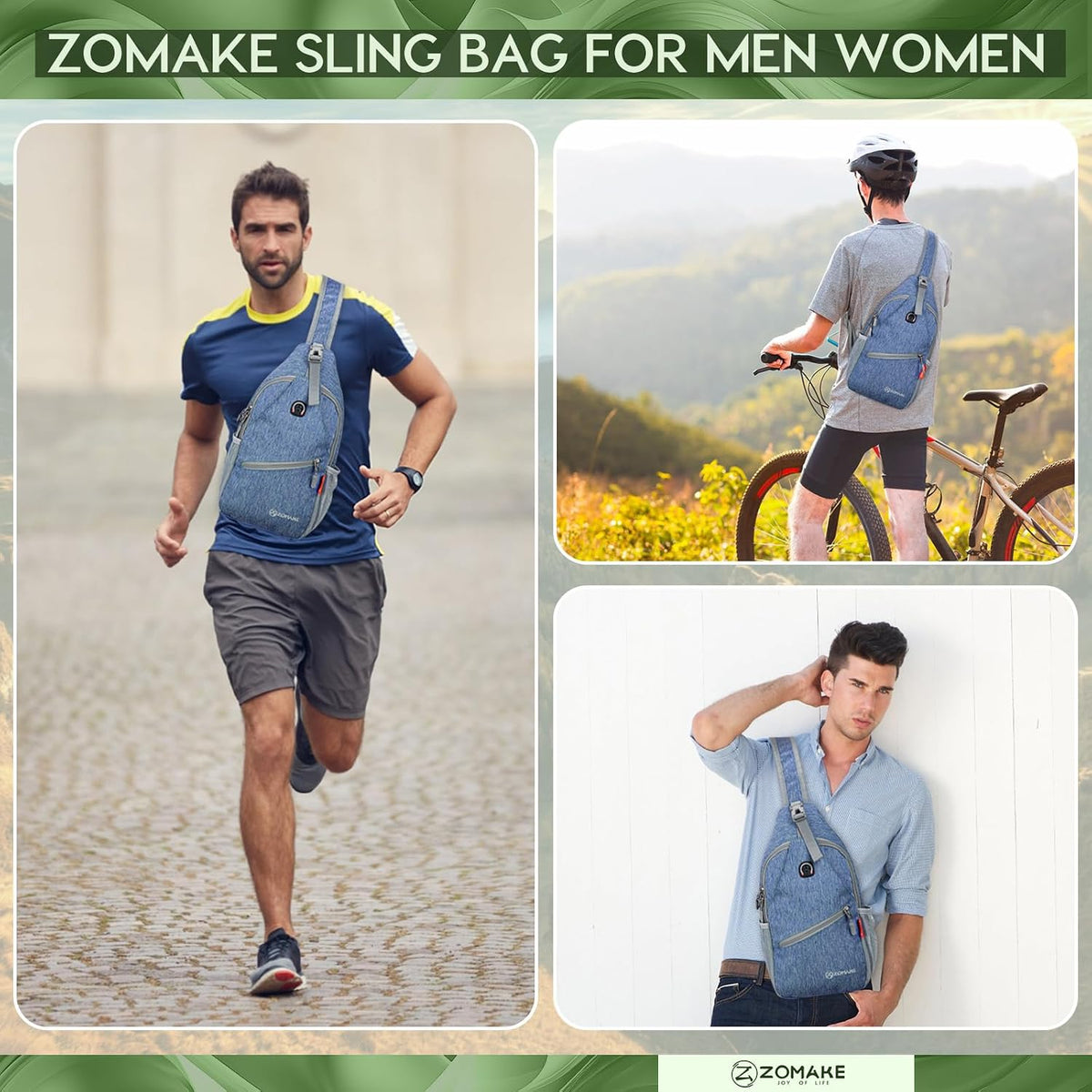 Sling Bag,Small Crossbody Sling Backpack Shoulder Daypack for Travel