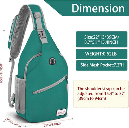 Sling Bag,Small Crossbody Sling Backpack Shoulder Daypack for Travel