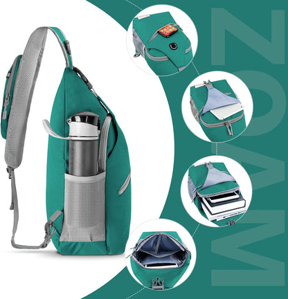 Sling Bag,Small Crossbody Sling Backpack Shoulder Daypack for Travel