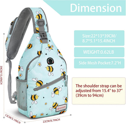 Sling Bag,Small Crossbody Sling Backpack Shoulder Daypack for Travel