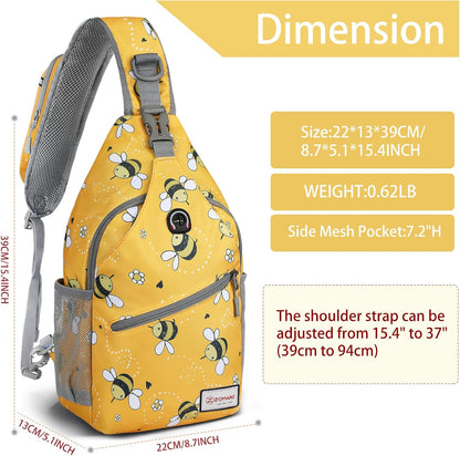 Sling Bag,Small Crossbody Sling Backpack Shoulder Daypack for Travel