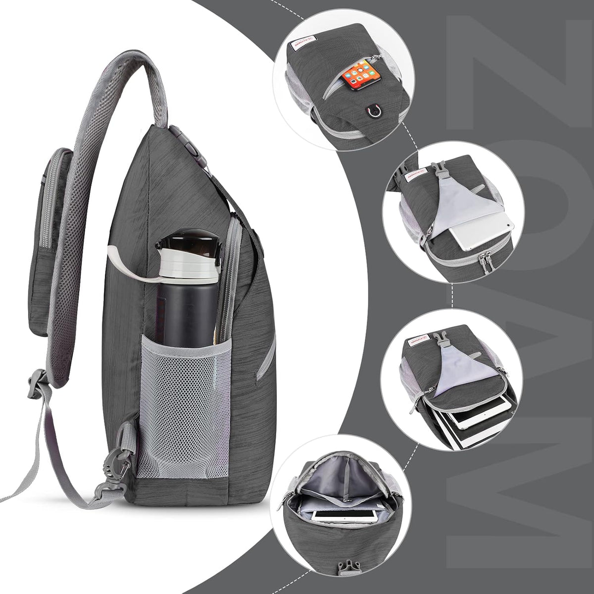 Sling Bag,Small Crossbody Sling Backpack Shoulder Daypack for Travel
