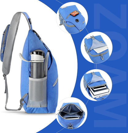 Sling Bag,Small Crossbody Sling Backpack Shoulder Daypack for Travel