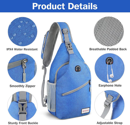 Sling Bag,Small Crossbody Sling Backpack Shoulder Daypack for Travel