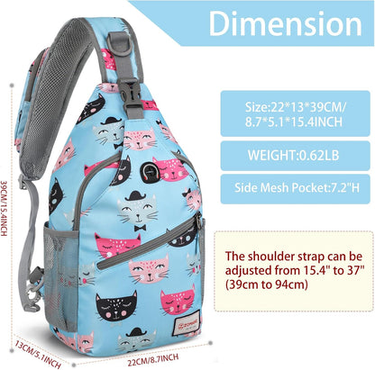 Sling Bag,Small Crossbody Sling Backpack Shoulder Daypack for Travel