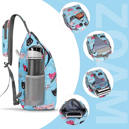 Sling Bag,Small Crossbody Sling Backpack Shoulder Daypack for Travel