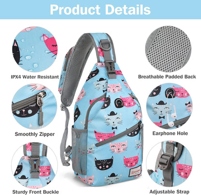 Sling Bag,Small Crossbody Sling Backpack Shoulder Daypack for Travel