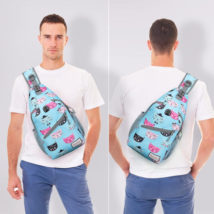 Sling Bag,Small Crossbody Sling Backpack Shoulder Daypack for Travel