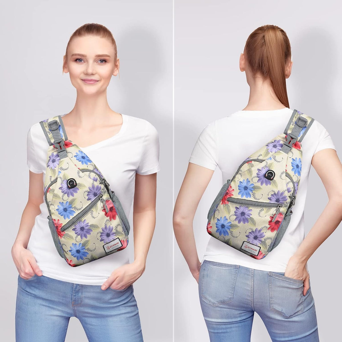 Sling Bag,Small Crossbody Sling Backpack Shoulder Daypack for Travel