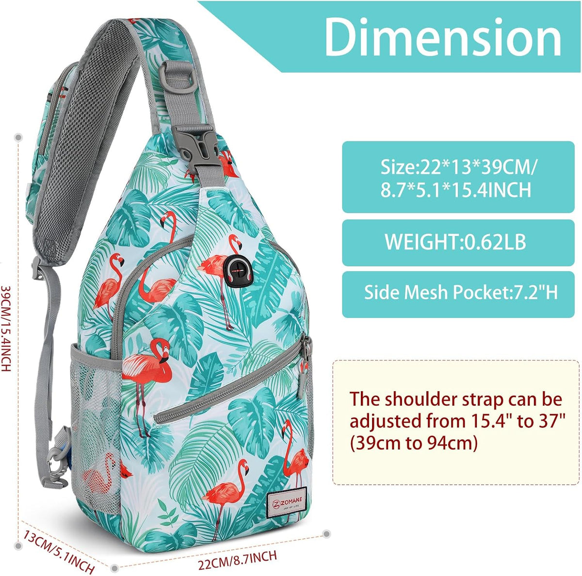 Sling Bag,Small Crossbody Sling Backpack Shoulder Daypack for Travel
