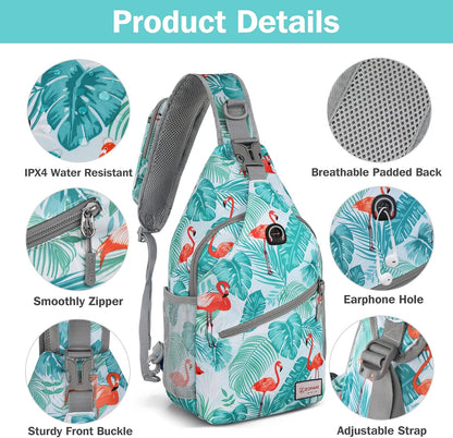 Sling Bag,Small Crossbody Sling Backpack Shoulder Daypack for Travel