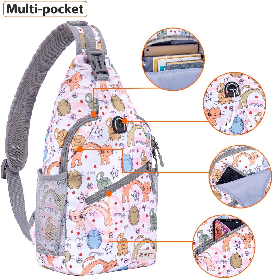 Sling Bag,Small Crossbody Sling Backpack Shoulder Daypack for Travel